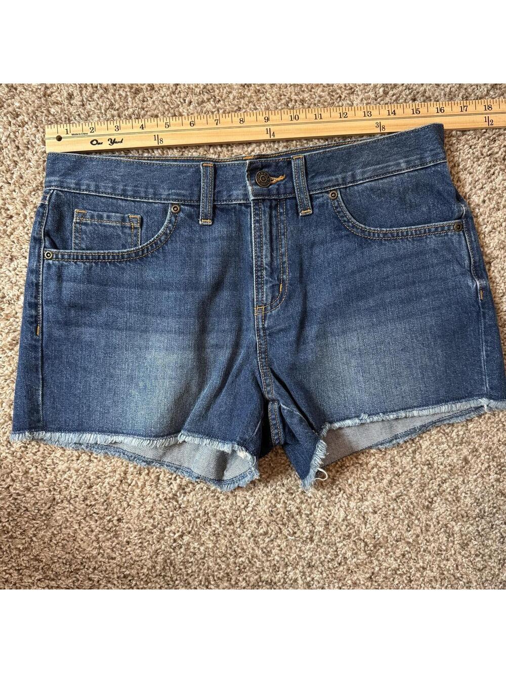 Southern Tide Women's Blue Denim Cutoff Shorts, Waist 28 in.